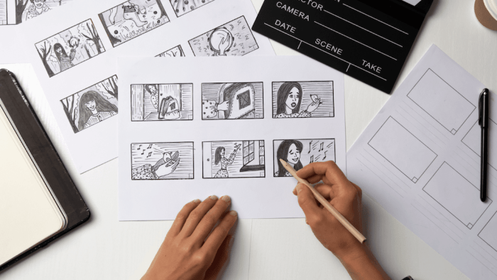 Storyboards cinematography directing